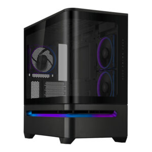 Asus Prime AP202 ARGB Curved Tempered Glass Micro-ATX Chassis ? Black