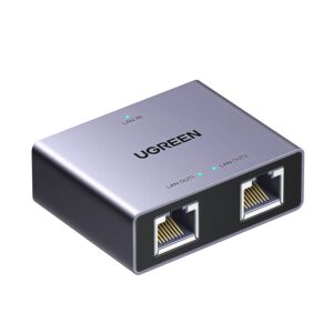 UGREEN 1-to-2 Gigabit Ethernet Splitter, 1000Mbps LAN Network Adapter